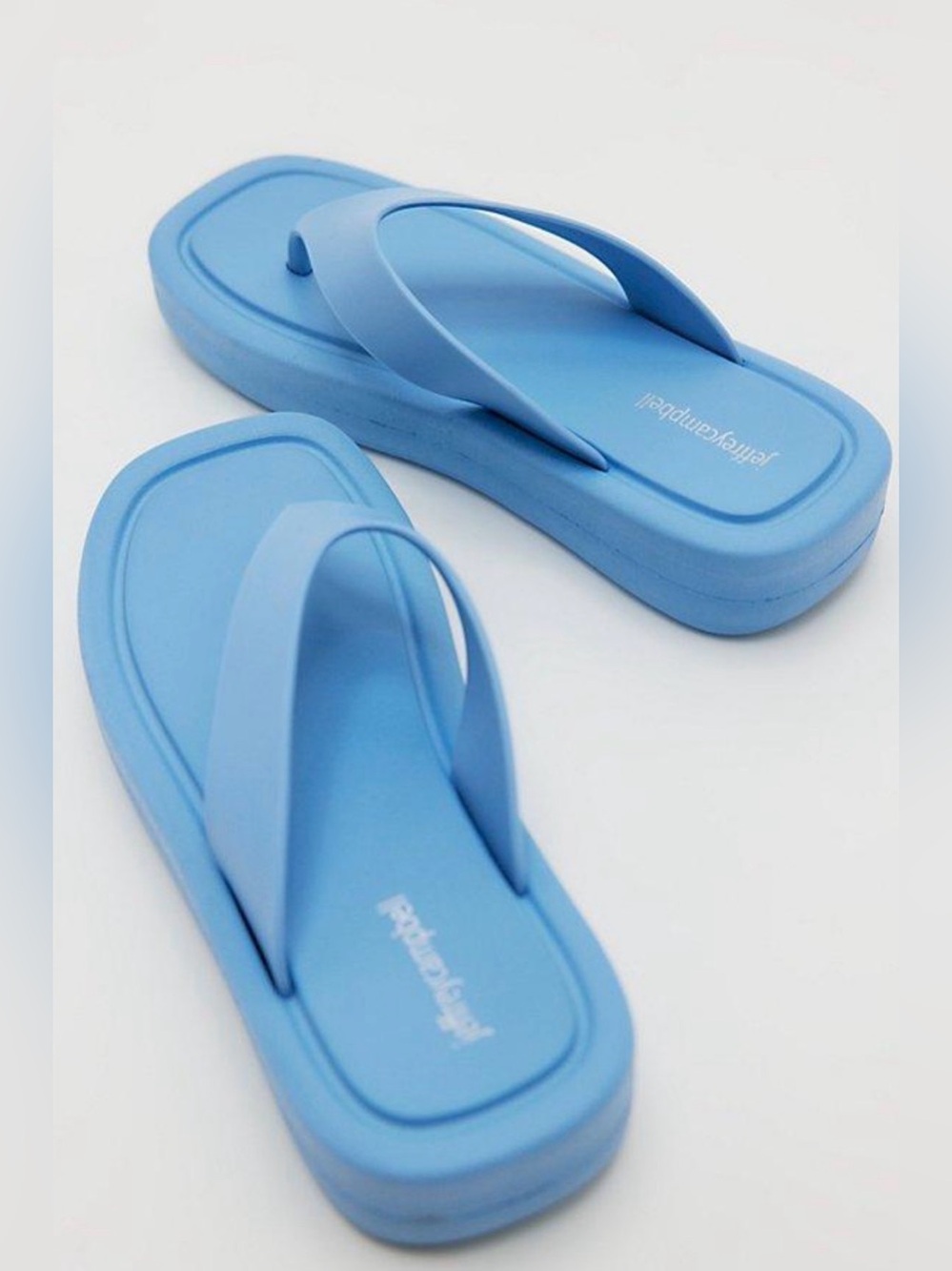 JEFFREY CAMPBELL DARCIE PLATFORM FLIP FLOPS – BLUE – SIZE 7 – BRAND NEW